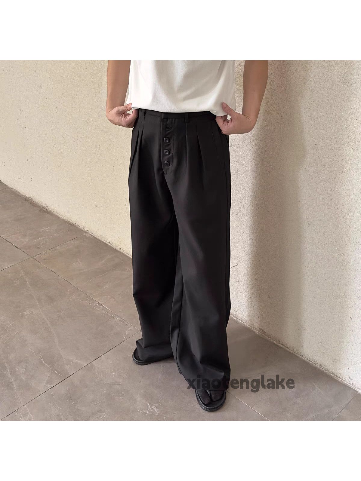 Designer × Japanese Brand × Vintage retro utility pleated loose baggy flared yuppie pants Size US 28 / EU 44 - 4 Thumbnail