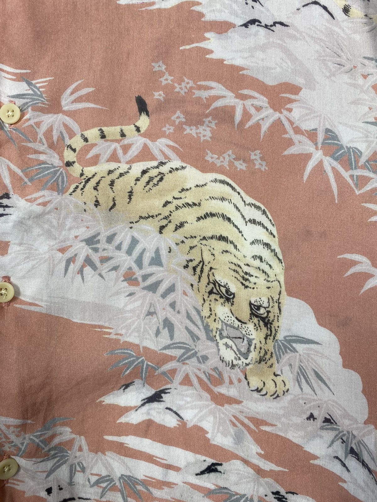 Allsaints Allsaints Tiger Floral Japanese Inspired Hawaiian Shirt Size US M / EU 48-50 / 2 - 8 Thumbnail