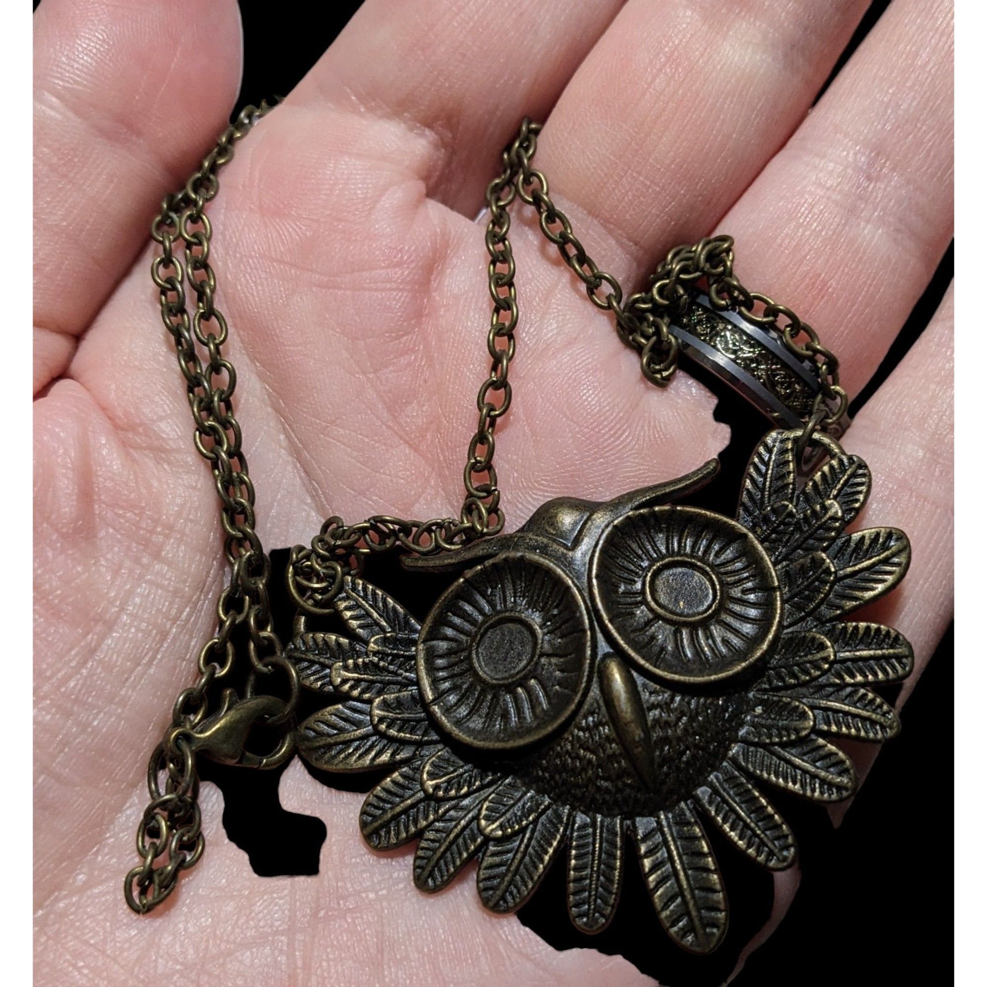 Other Gold Steampunk Owl Necklace Size ONE SIZE - 9 Thumbnail