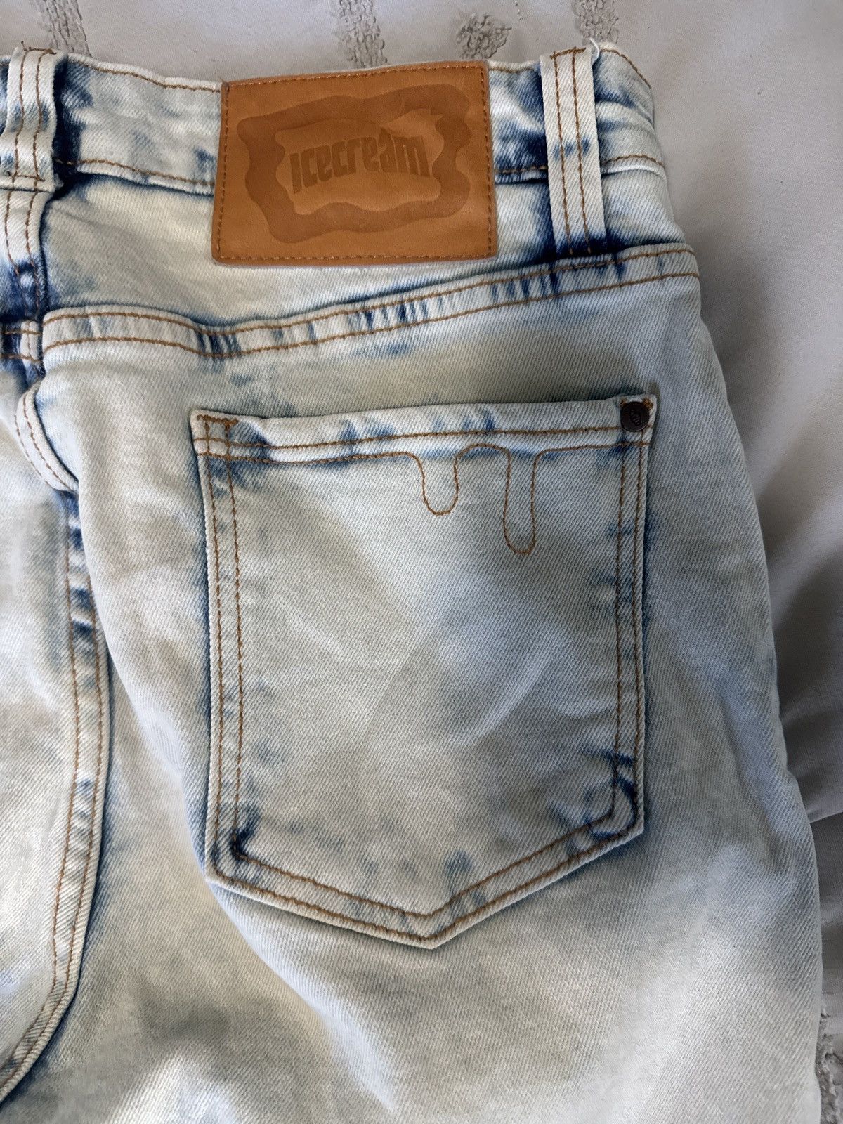 Icecream OG Icecream Running Dog Acid Washed Bleached Jeans Size US 32 / EU 48 - 5 Thumbnail