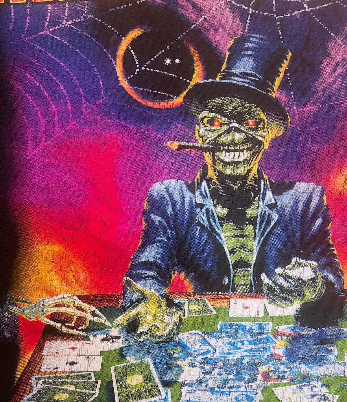 Band Tees Vintage 1998 Iron Maiden XI Virtual World Tour Poker Tshirt Size US L / EU 52-54 / 3 - 2 Thumbnail