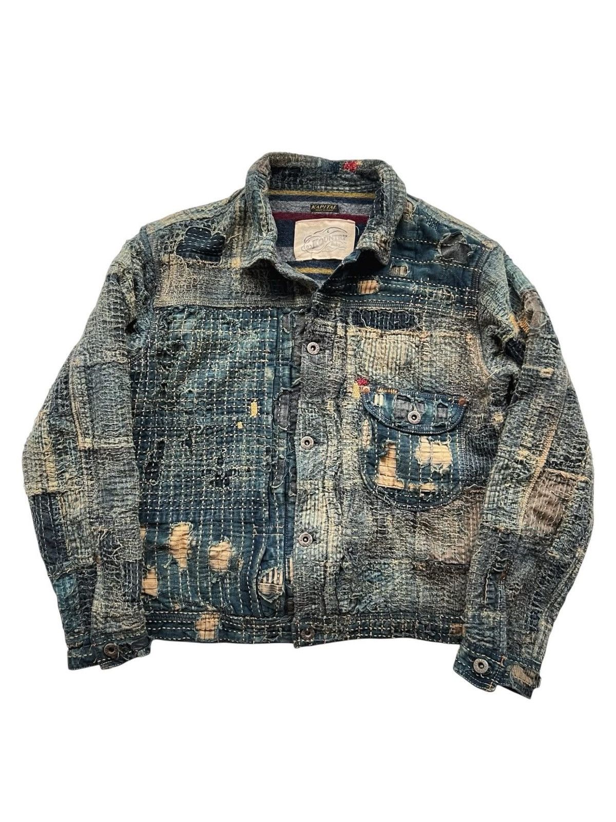Kapital black boro 1st jacket ボロ デニム 2 ASK availability First) 【 KAPITAL】BORO Denim jacket black