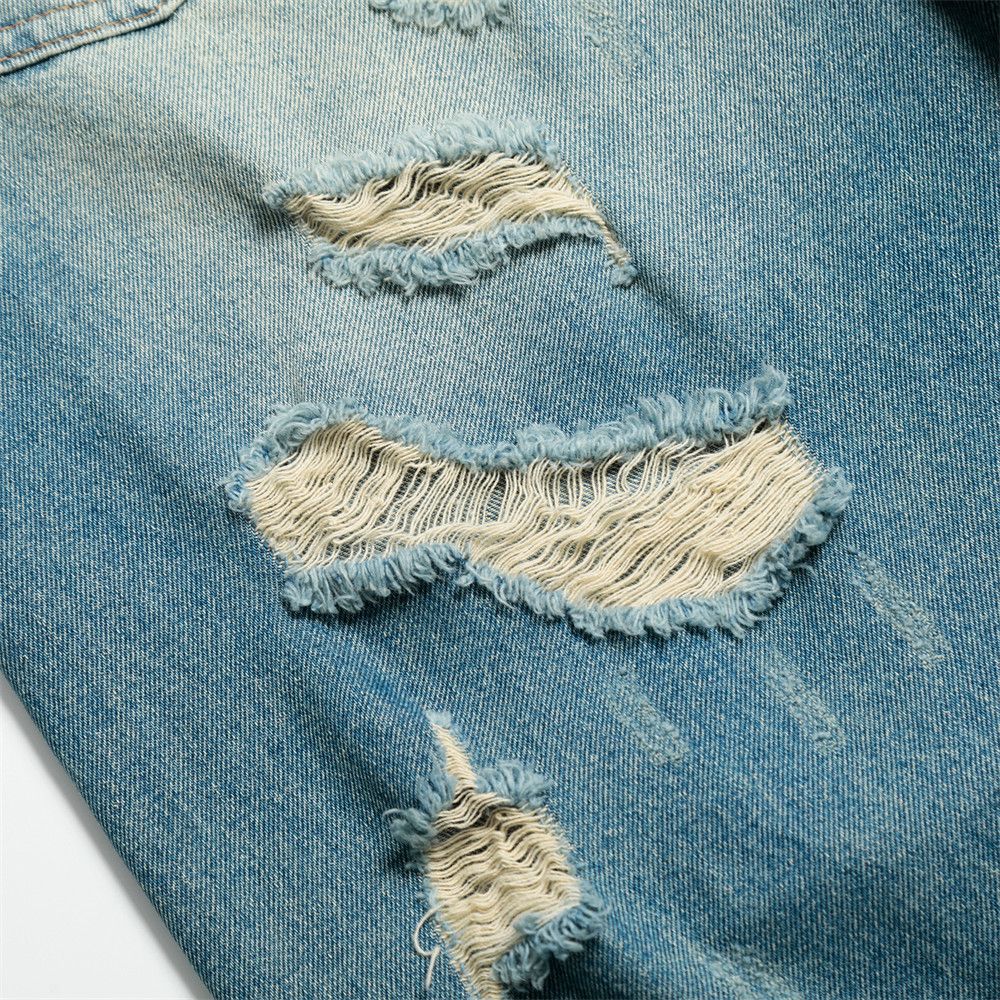 Japanese Brand × Jean American distressed men's vintage wrinkled ripped jeans Size US 32 / EU 48 - 5 Thumbnail