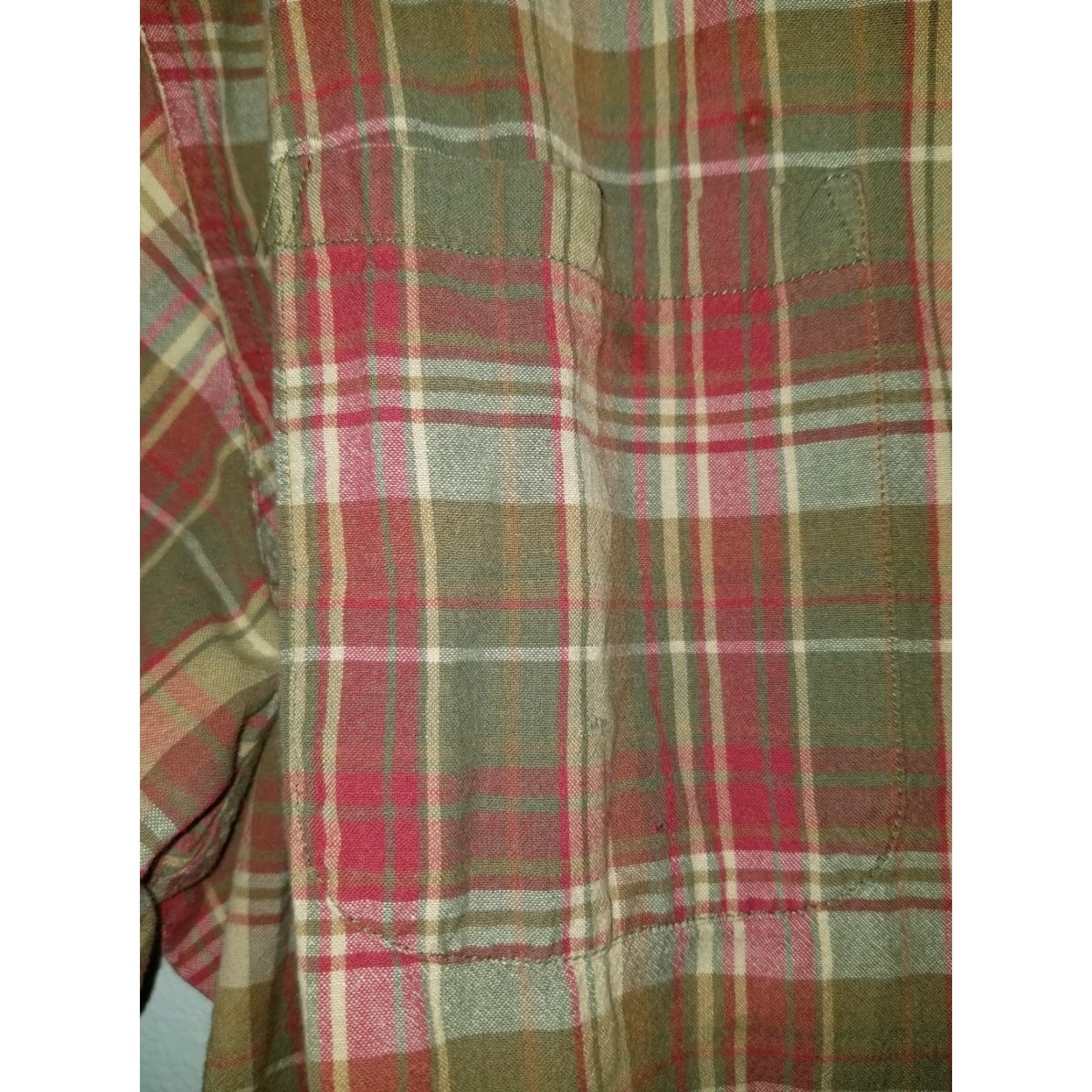 Polo Ralph Lauren VINTAGE Polo Jeans Co. Mens Button Down Plaid Short Sleeve Shirt L Polo Ralph Lauren Shirt Mens Plaid Short Sleeve Button-Up Red 90s Mens Size US L / EU 52-54 / 3 - 3 Thumbnail