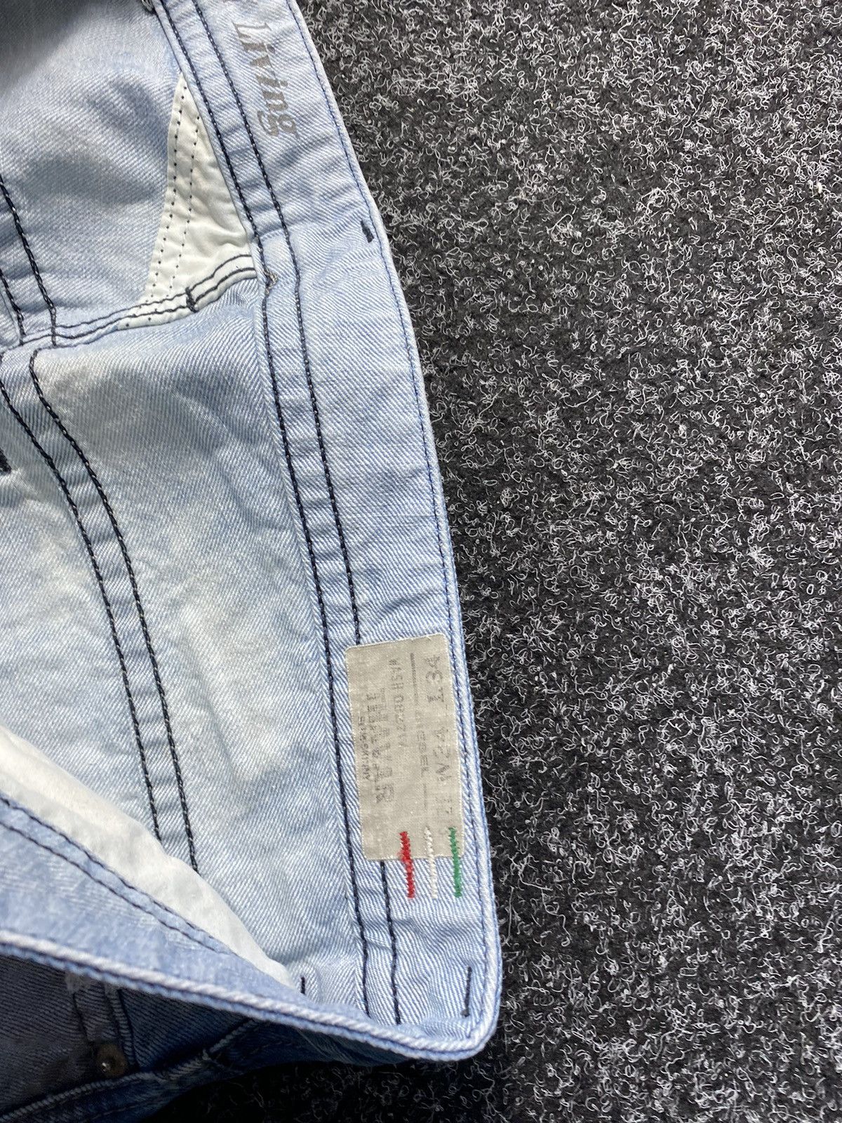Diesel × Japanese Brand 🔥OPIUM Diesel Washed Blue White Distressed Jeans Punk Rare Size US 34 / EU 50 - 10 Thumbnail