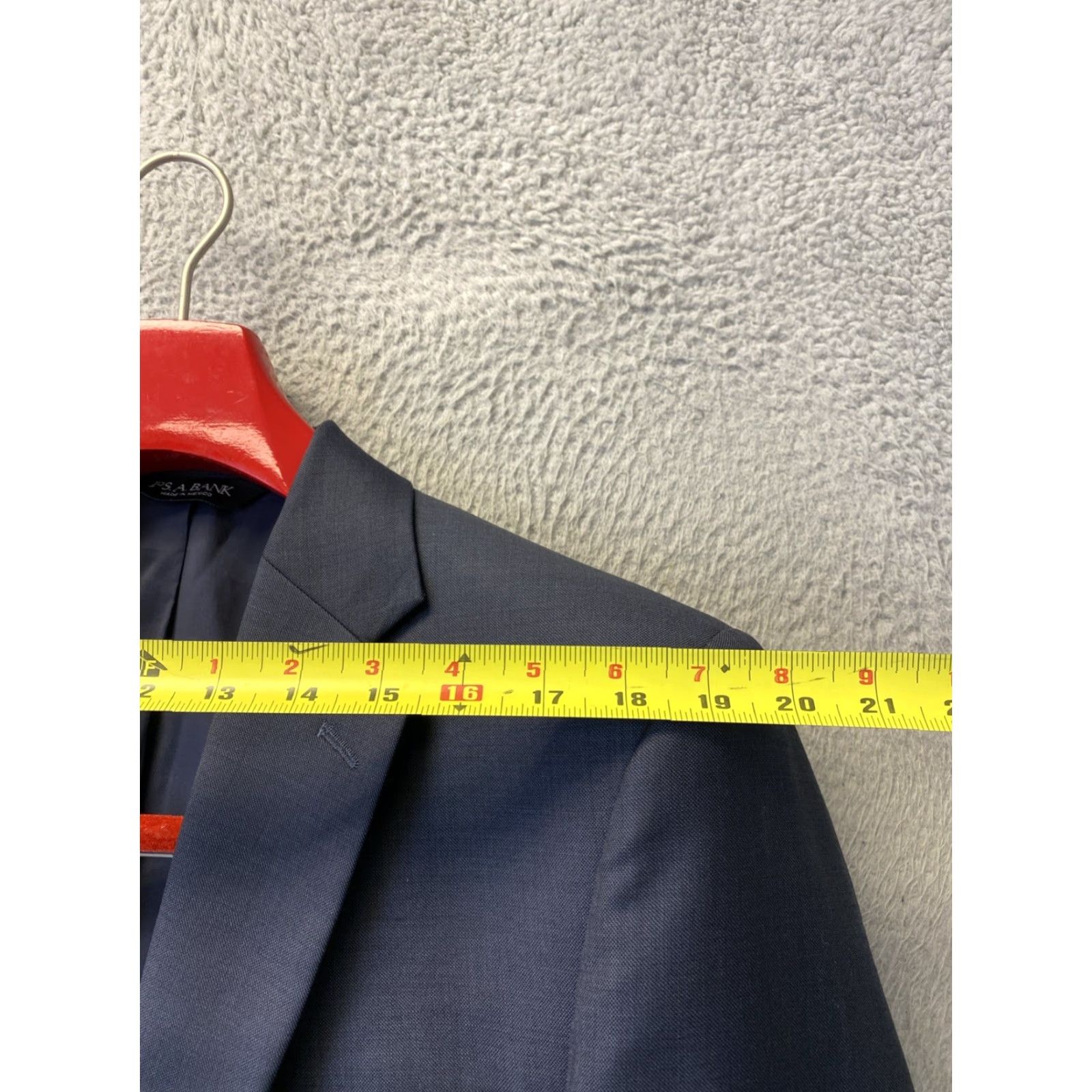 Jos. A. Bank Jos. A. Bank 41 R (36 W) Wool Suit Jacket Navy Blue 149-16 Size 42R - 6 Thumbnail