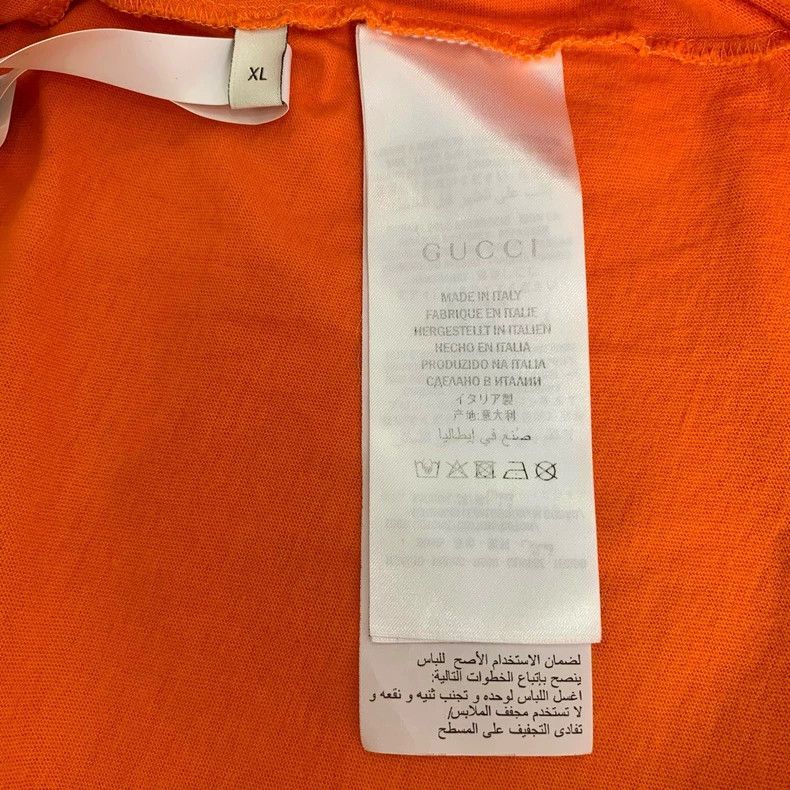 Gucci Gucci Logo letter printed round neck orange cotton short-sl Size US XL / EU 56 / 4 - 8 Thumbnail