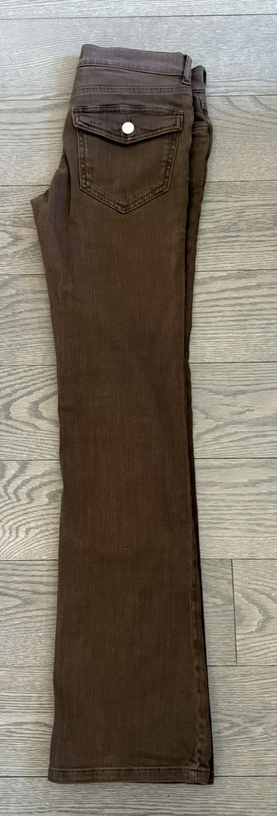 Guizio Danielle Guizio Brown Low Rise Denim Pants Size 24" / US 00 / IT 34 - 3 Thumbnail