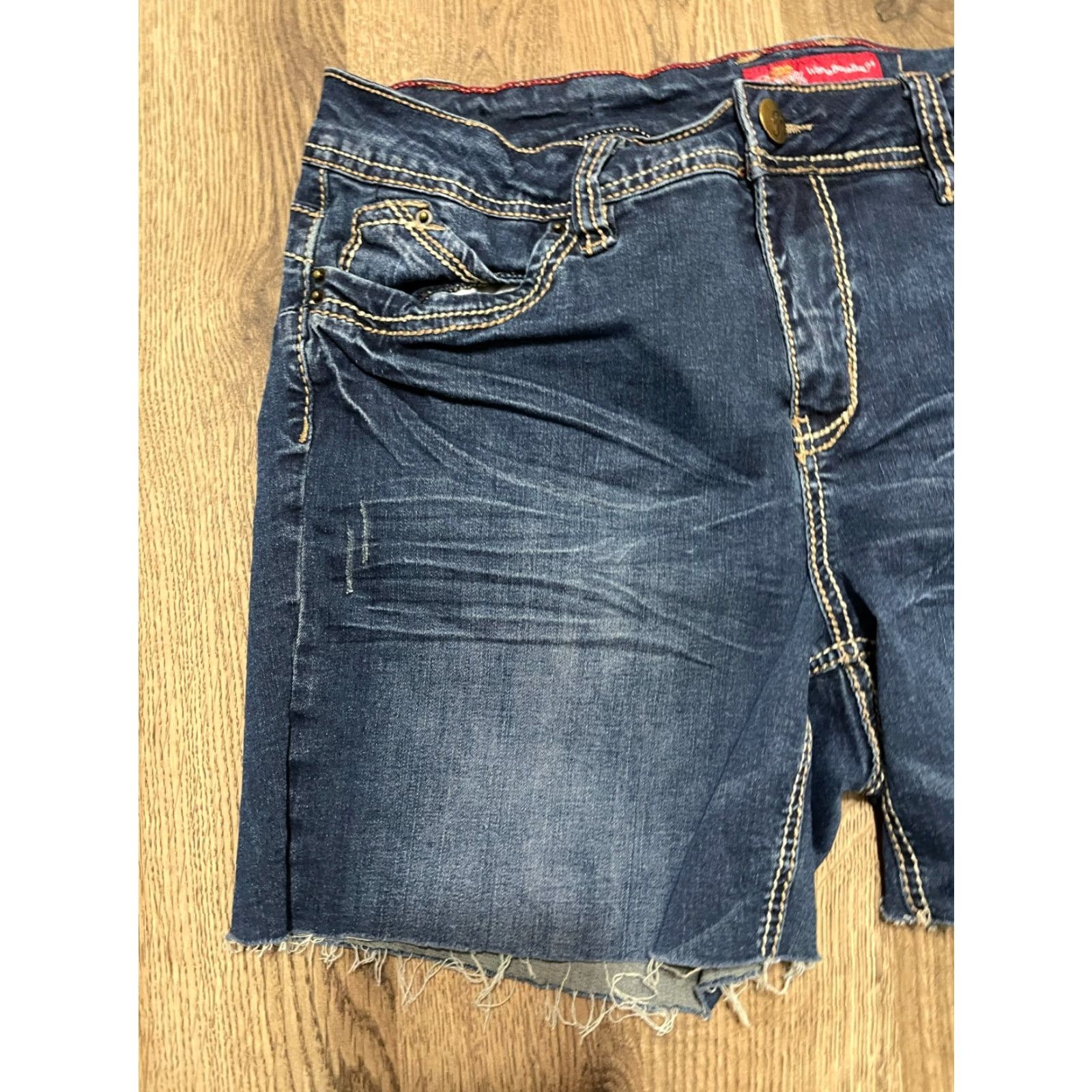 Vintage Royalty Shorts Women Denim Cut Off Pockets Size 12 Blue Size 34" / US 12 / IT 48 - 3 Thumbnail
