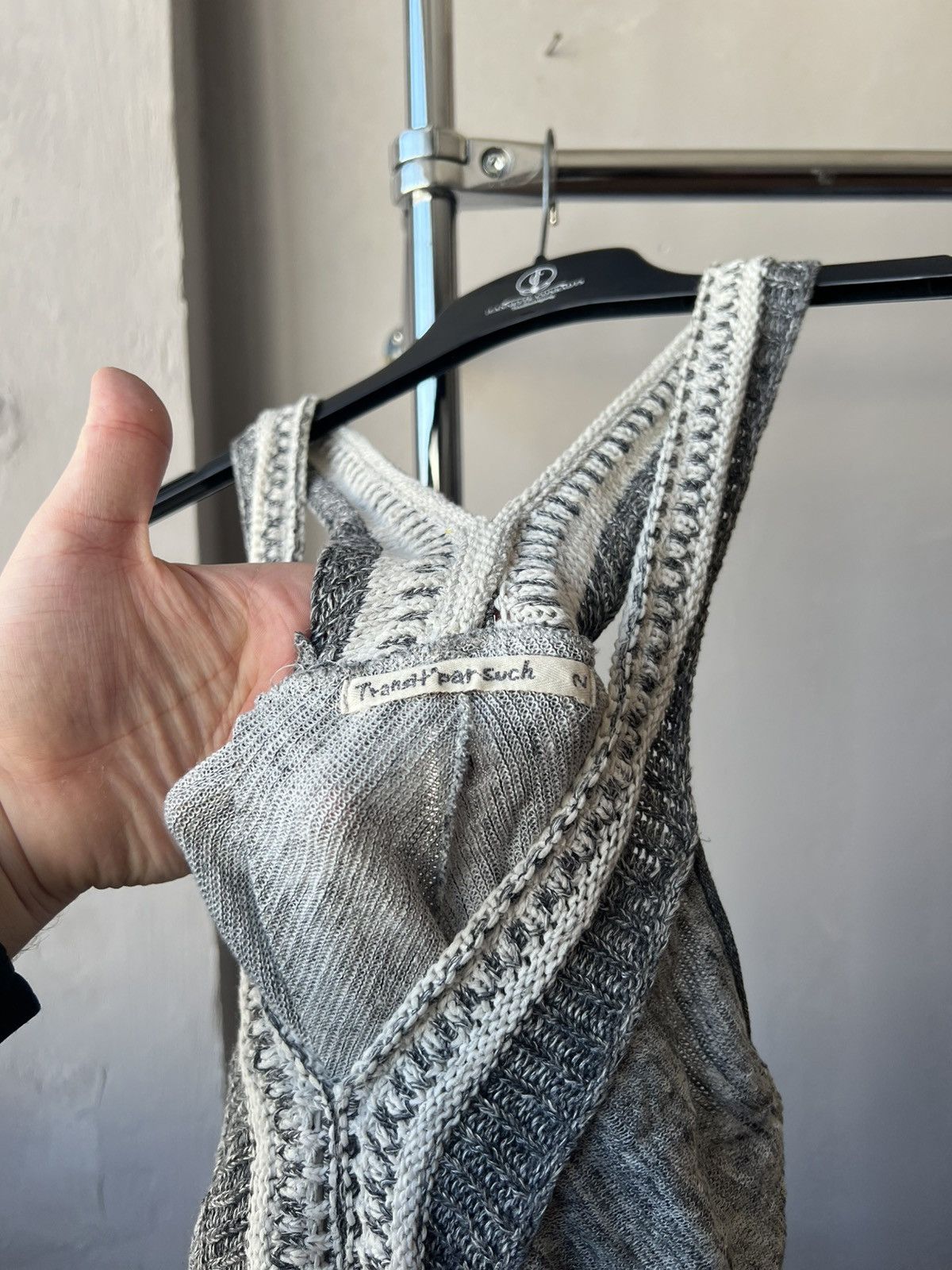 Transit TRANSIT PAR SUCH MADE IN ITALY ASYMMETRICAL WOMEN GRAY DRESS Size XS / US 0-2 / IT 36-38 - 5 Thumbnail