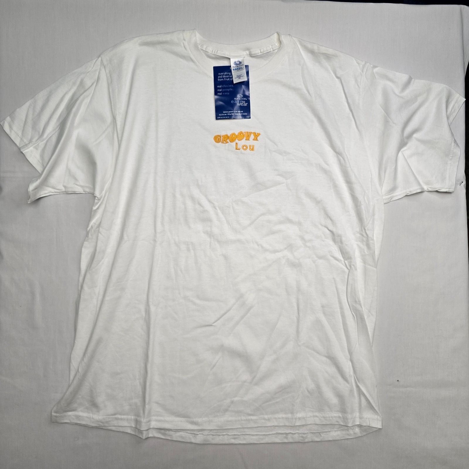 Hanes Hawaii Shirt Groovy Lou Embroidered White 3XL Hawaiin Tee Size US XXL / EU 58 / 5 - 1 Thumbnail