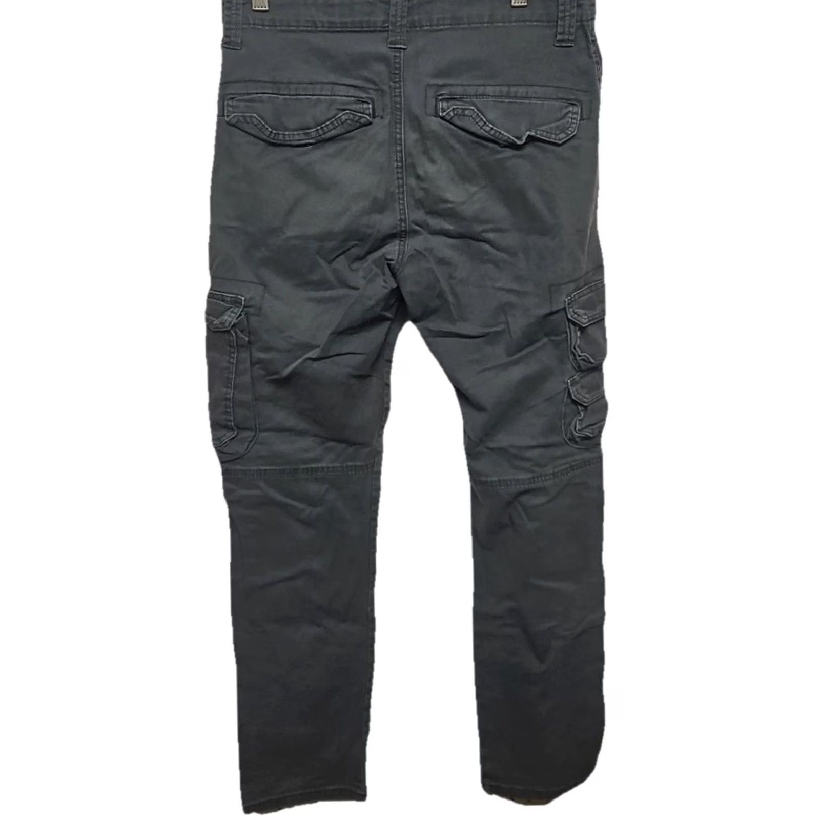 Wrangler Wrangler Gray Pants Men Slim Fit Army Military Utility Tapered Leg 30x29 Cargo Pocket Twill Cotton Button Zip Flat Front Mid Rise Size US 30 / EU 46 - 5 Thumbnail