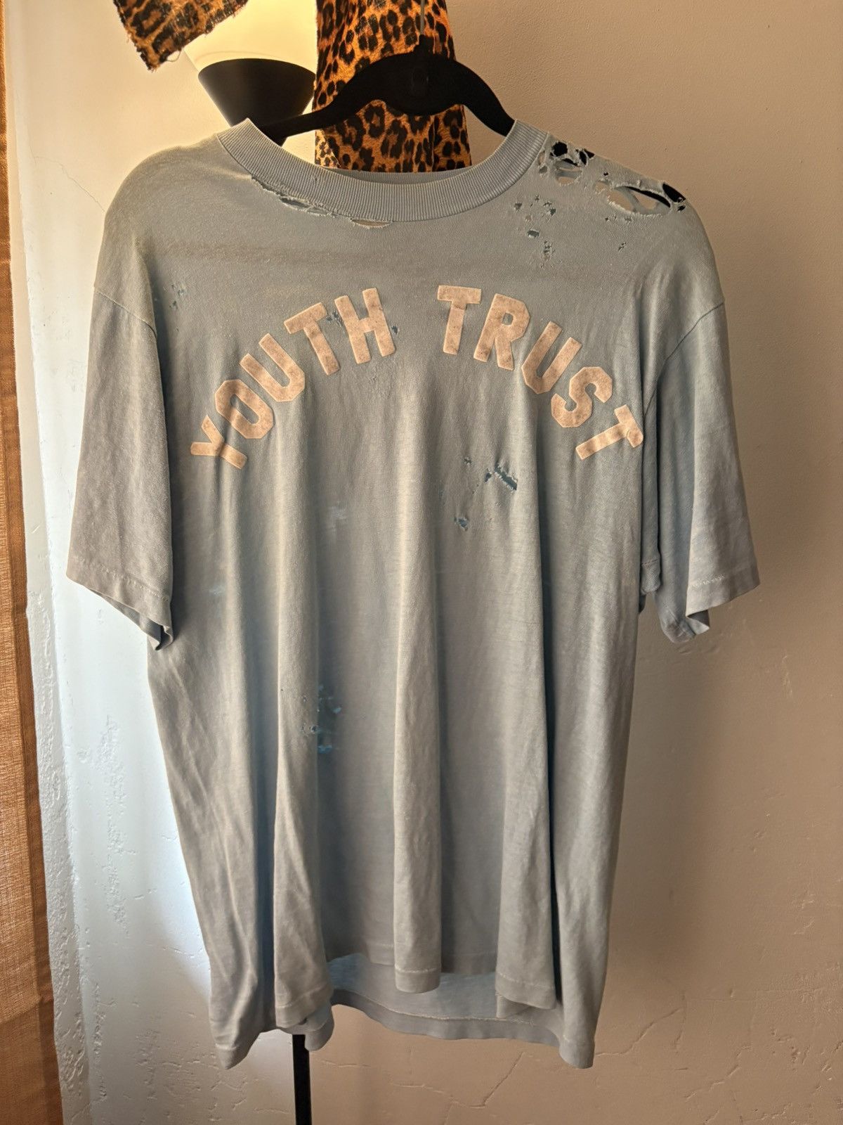 Vintage 70s Westwood "Youth Trust" Thrashed Puff Print Tee
