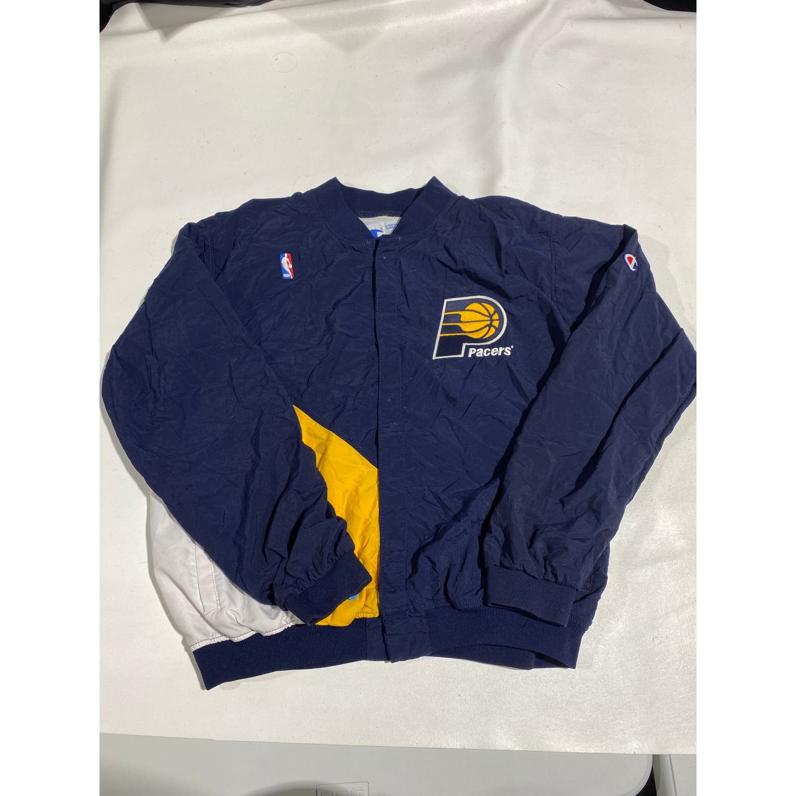 image of Nba 90's Vintage Pacers Jacket Team Issued 92 - 93 Size 46 in Blue, Men's