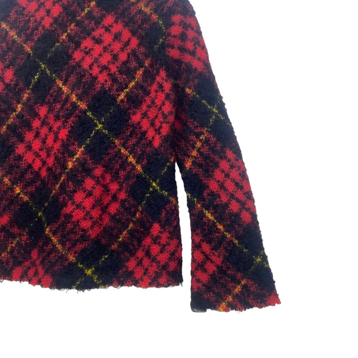 Comme des Garcons Tricot Comme des Garçons Red Check Mohair Jacket Size S / US 4 / IT 40 - 11 Thumbnail