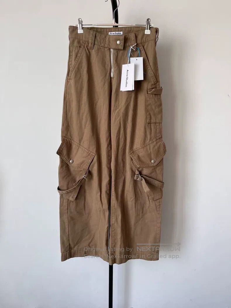 Acne Studios Acne Studios Cargo Trousers Solid Color Low-Rise Loose Fit Size 42" / US 20 - 1 Thumbnail