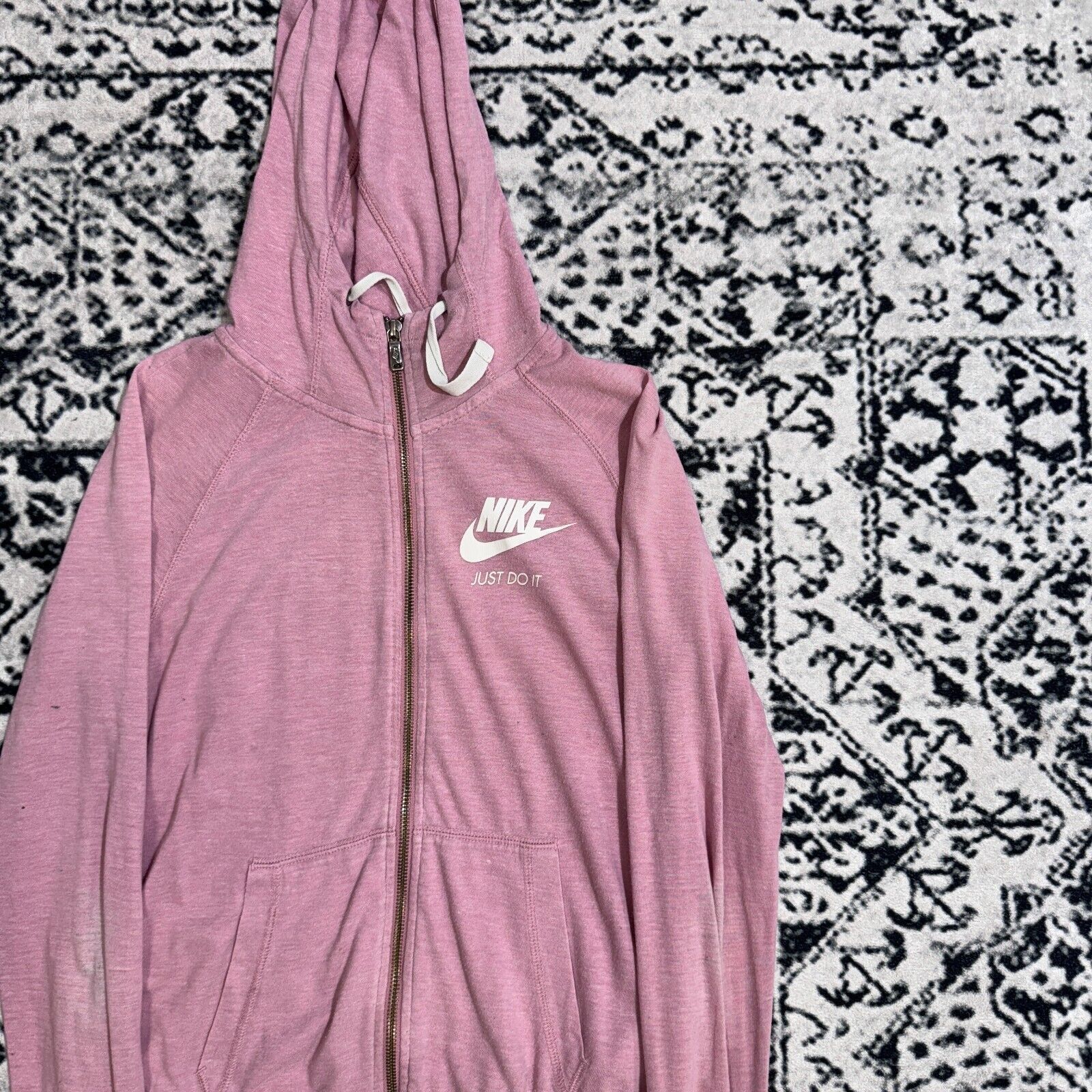 Nike × Vintage Nike Powder Pink Cotton Hoodie Zip Size S Tech Fleece Sport Size US S / EU 44-46 / 1 - 5 Thumbnail