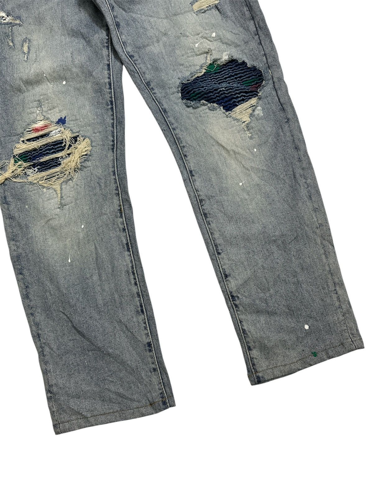 GOA 2000s Distressed Dolce & Gabbana Patchwork Jeans Y2K Goa Lgb Size US 31 - 3 Thumbnail
