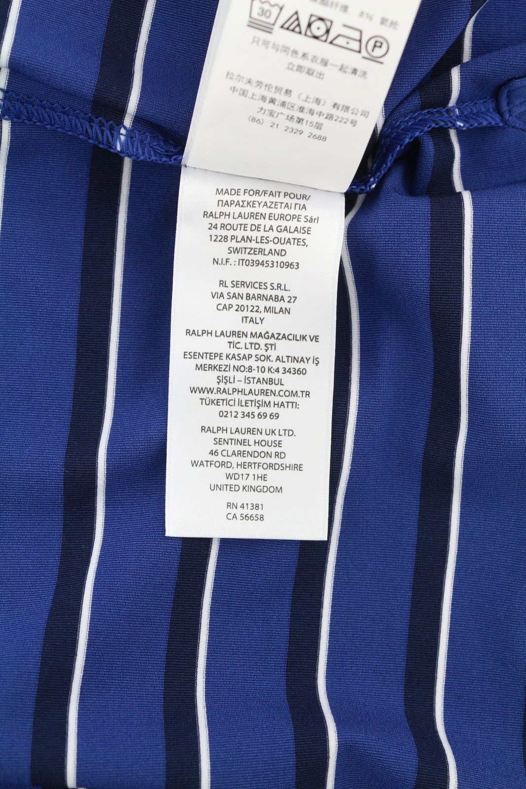 RLX Ralph Lauren GOLF 2XL Blue Striped Polo 84558 Size US XXL / EU 58 / 5 - 11 Thumbnail
