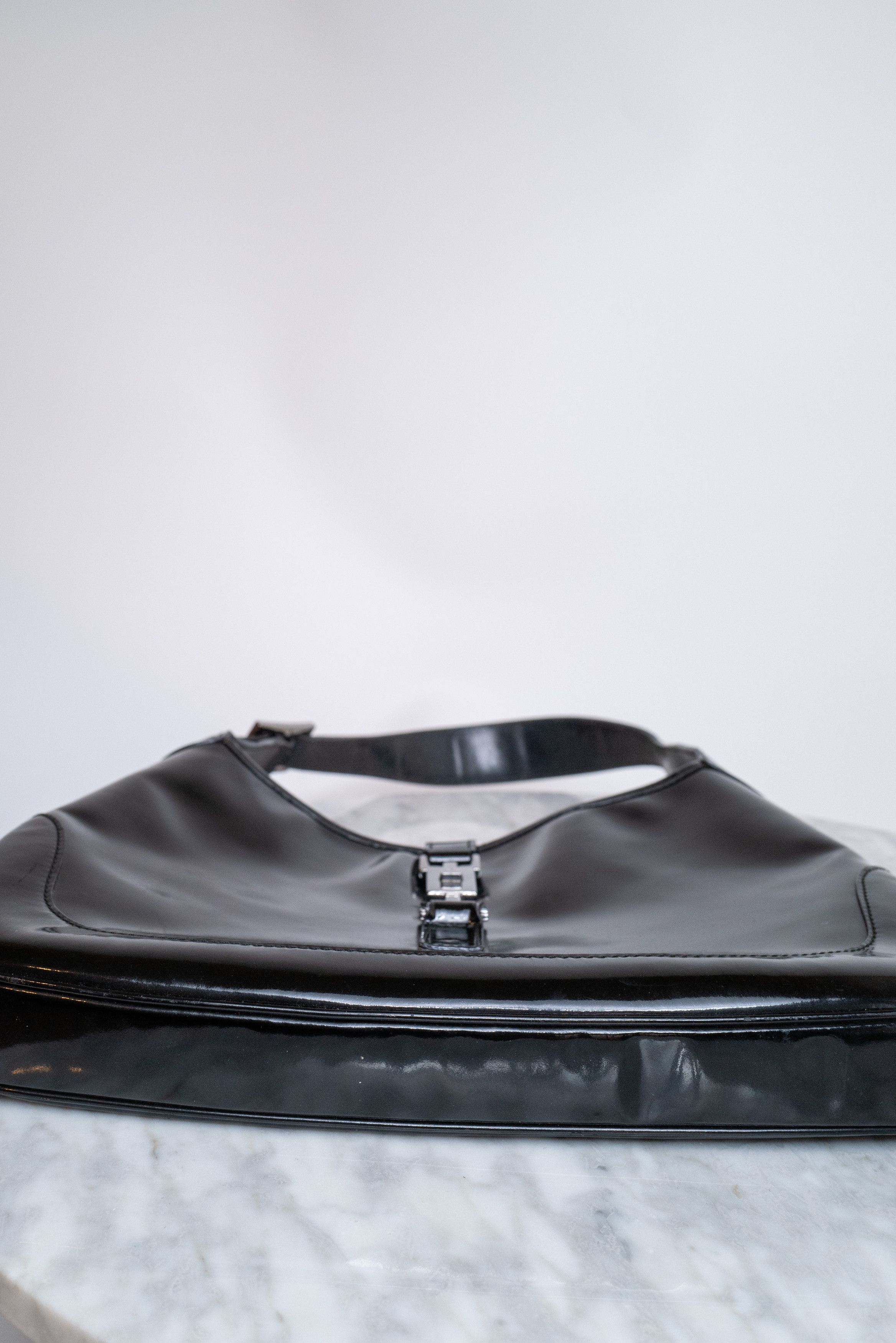 Gucci Black Patent Leather Vintage Gucci Jackie Bag Size ONE SIZE - 12 Thumbnail