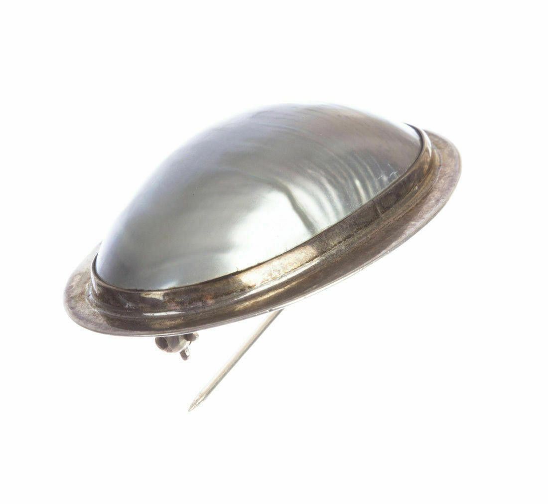 Sterling Silver Sterling Silver Grey Mabe Pearl Pin Size ONE SIZE - 2 Thumbnail