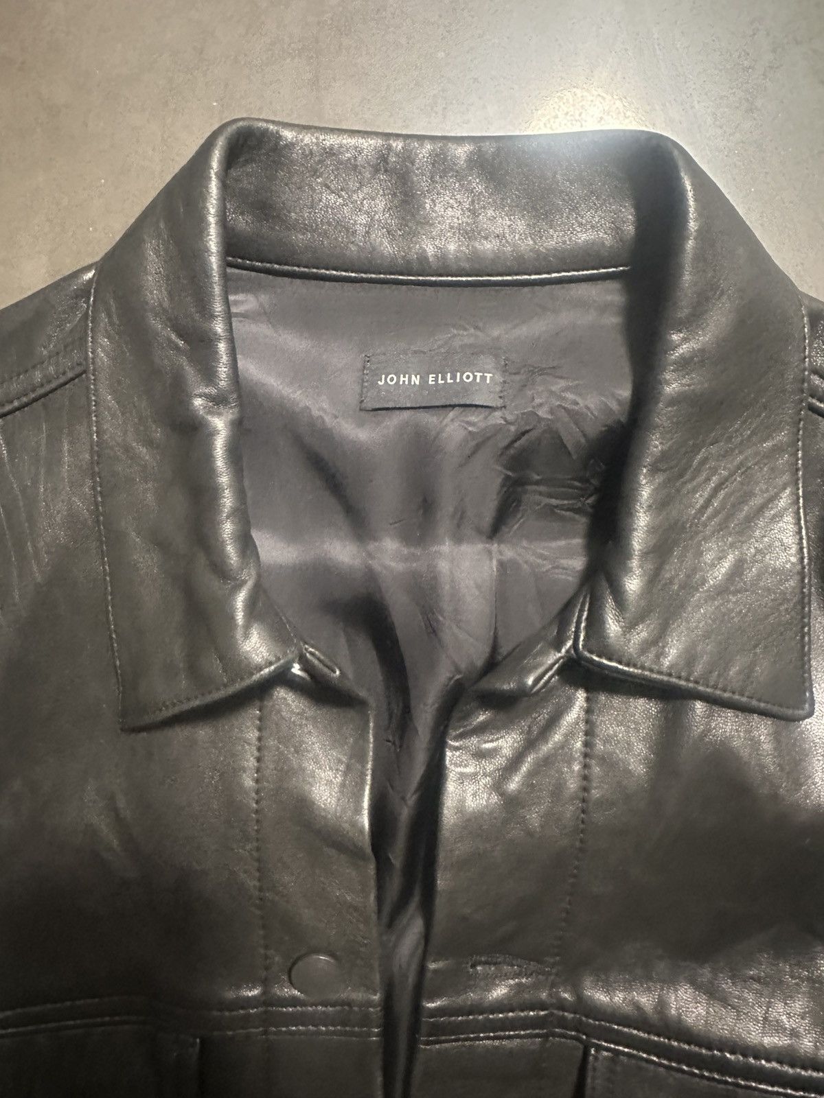 John Elliott Black Leather Jacket Size US XL / EU 56 / 4 - 2 Thumbnail