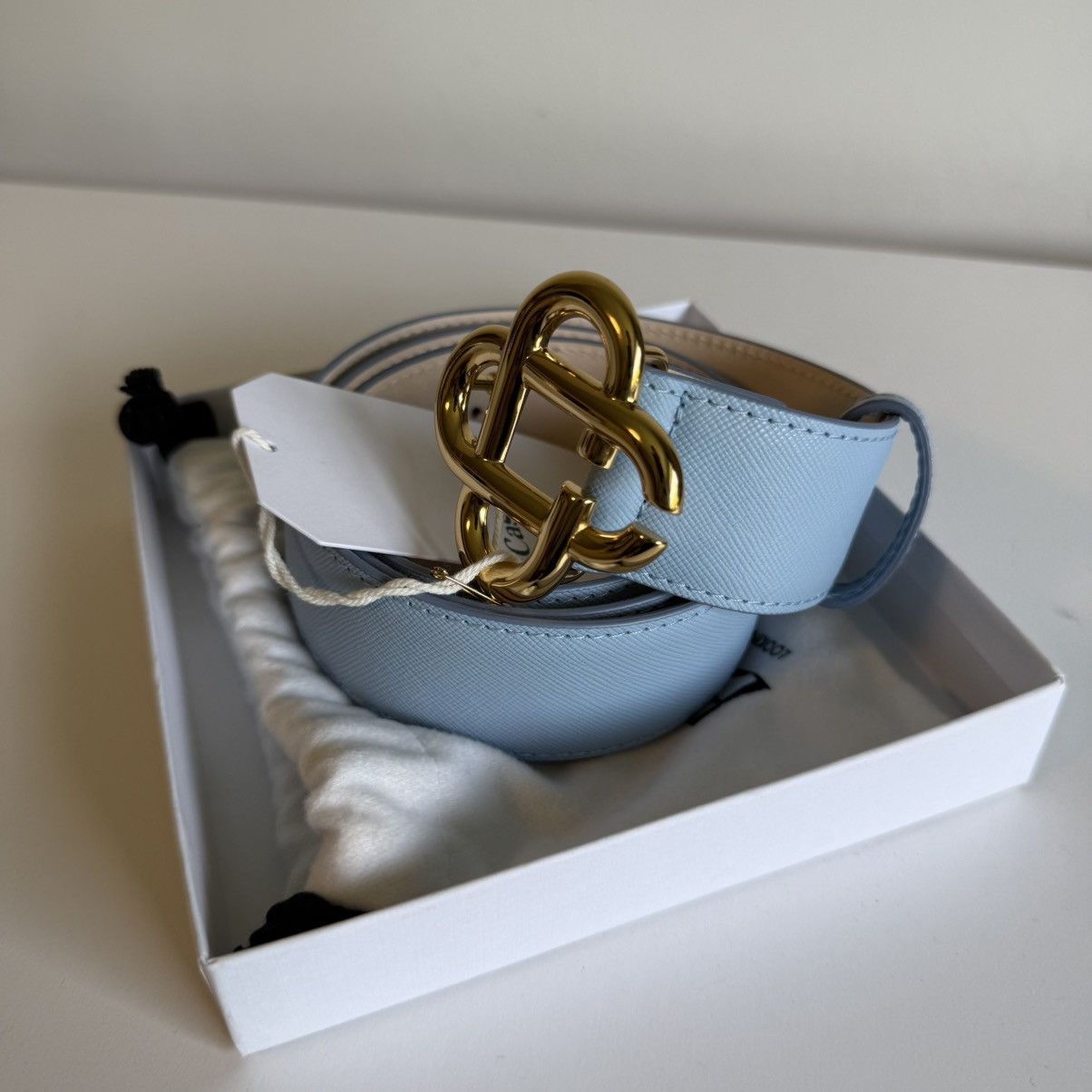 Casablanca Casablanca Leather Belt Blue/Gold Size 95 Size ONE SIZE - 3 Thumbnail