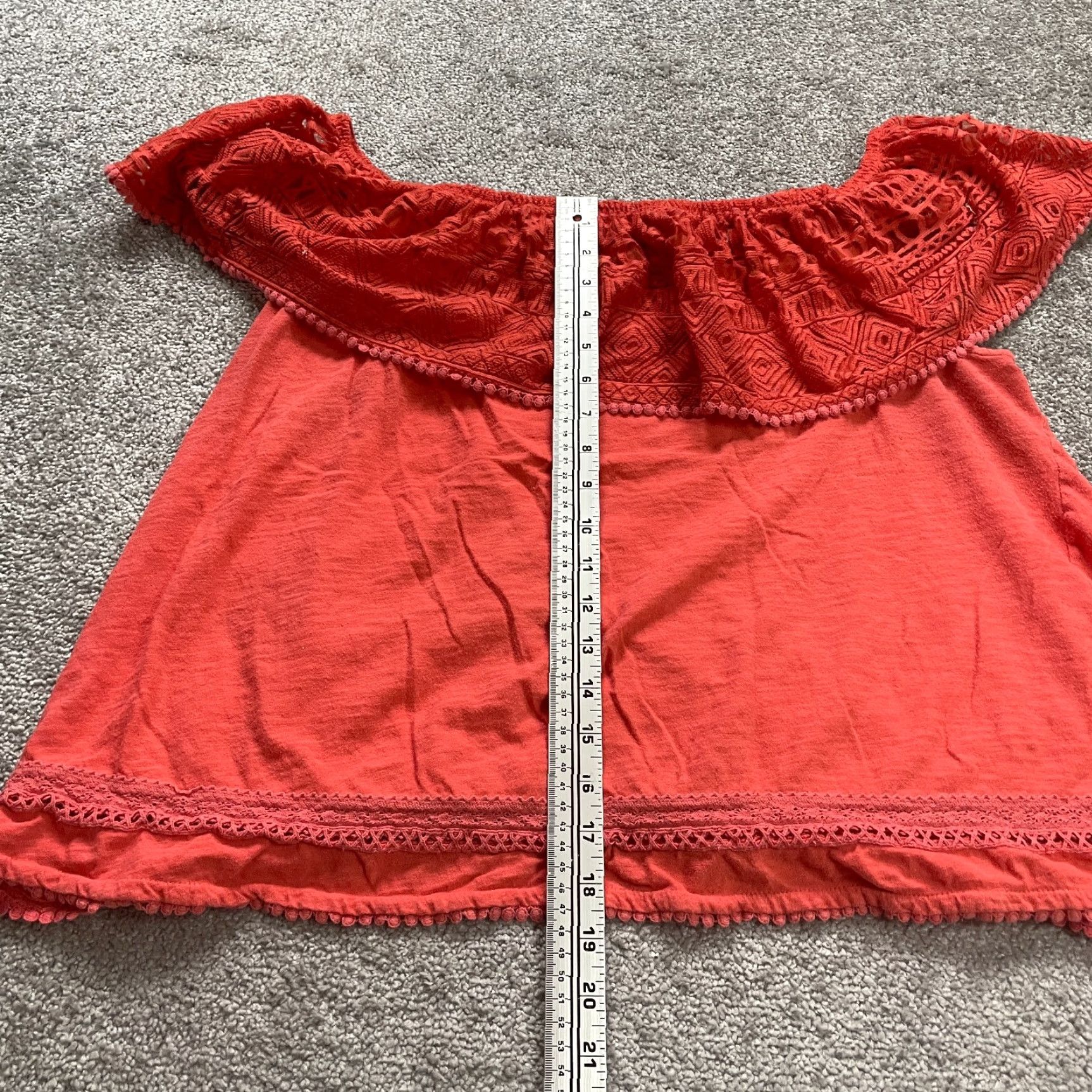 Vintage VINTAGE Lane Bryant Women's Blouse 18 Plus Off Shoulder Crocheted Cotton Casual Top Summer Womens Size XXL / US 16-18 / IT 52-54 - 7 Thumbnail