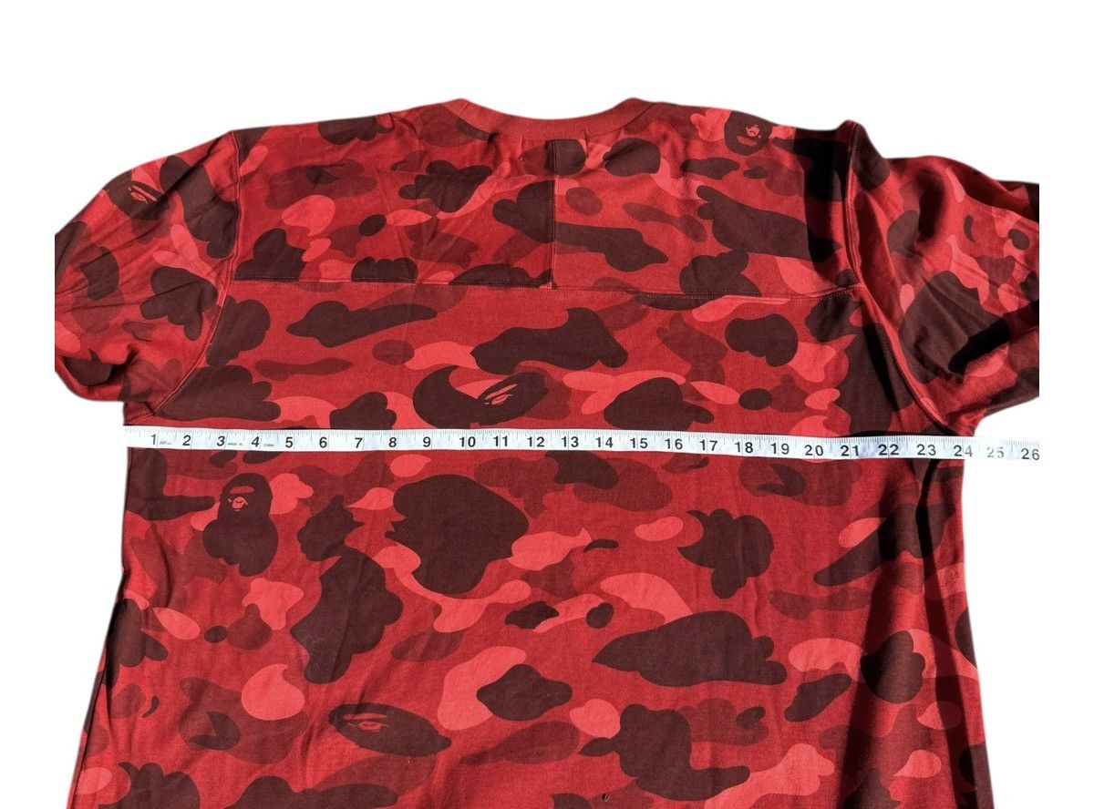 Bape BAPE Red Camo Long Sleeve Tee Lightning Bolt Sleeve Size L Size US L / EU 52-54 / 3 - 7 Thumbnail