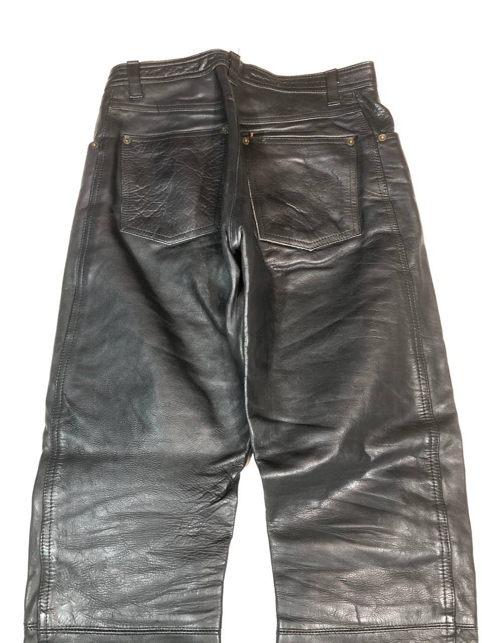 Vintage Polo Vintage Rare Biker Moto Leather Pants Size US 30 / EU 46 - 7 Thumbnail