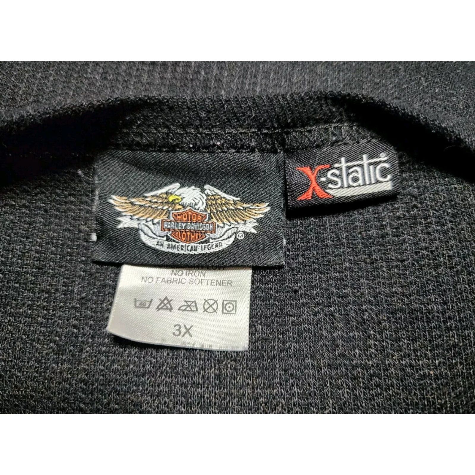 Harley Davidson Harley-Davidson Mens T-Shirt 3XL Long Sleeve Crew Neck Black Motorcycle Distressed Size US XXL / EU 58 / 5 - 6 Thumbnail