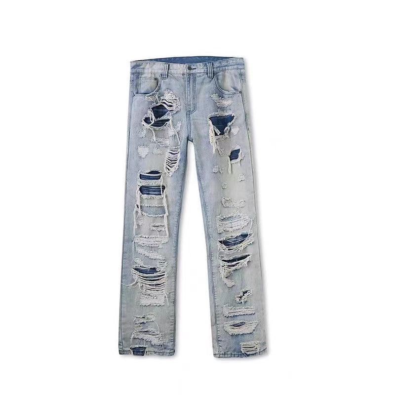 Japanese Brand × Jean Street hip-hop ripped patch baggy jeans Size US 34 / EU 50 - 4 Thumbnail