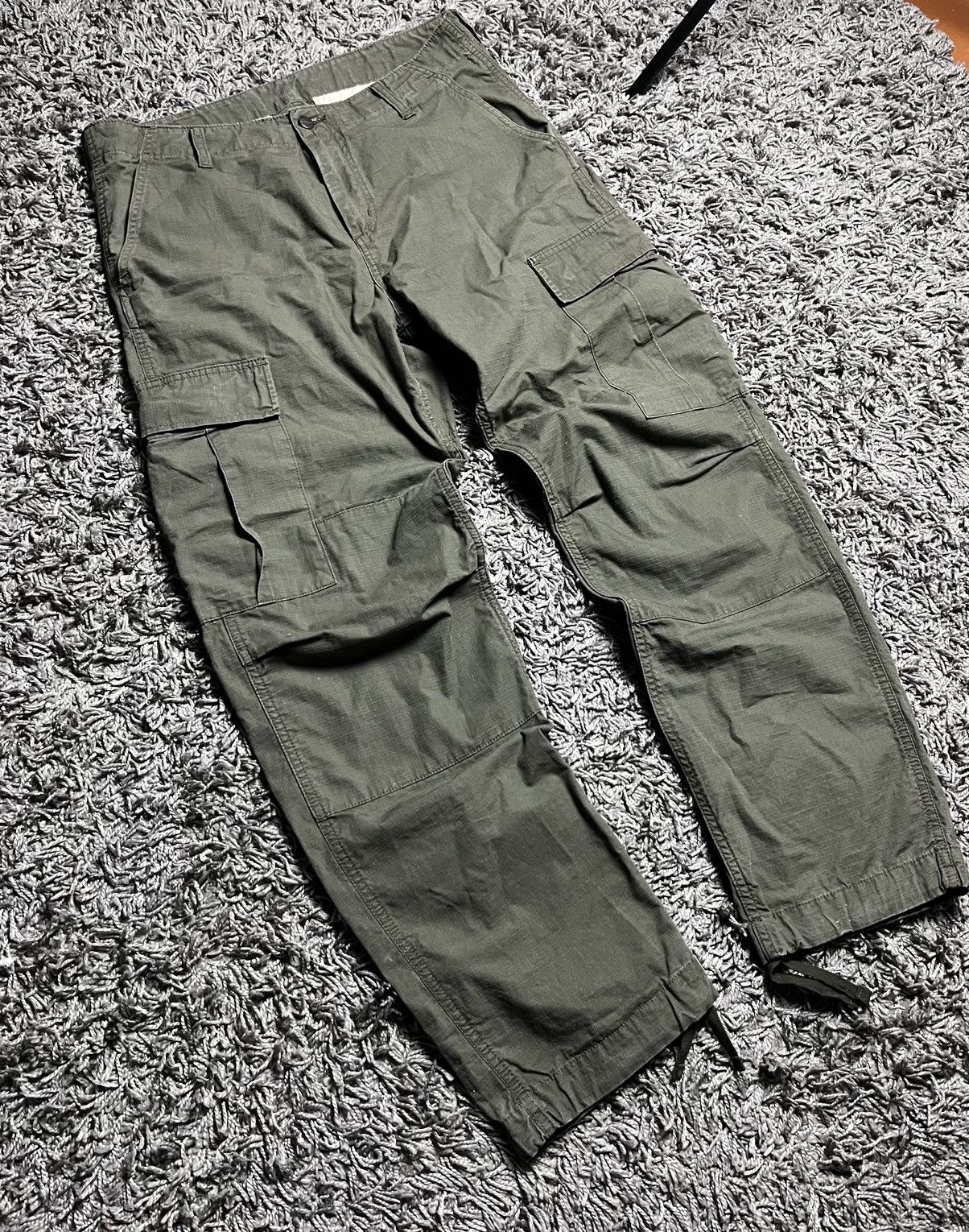 Carhartt Wip Carhartt WIP Regular Cargo Pants Olive Ripstop 33x32 Size US 33 - 2 Thumbnail