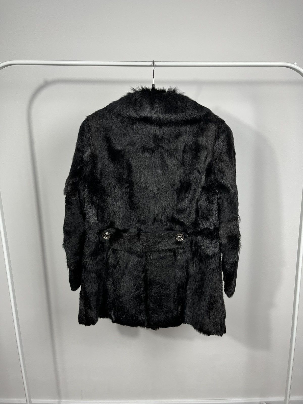 Other Vintage Black Real Fur Coat Multi Button Jacket Winter Size S / US 4 / IT 40 - 12 Thumbnail