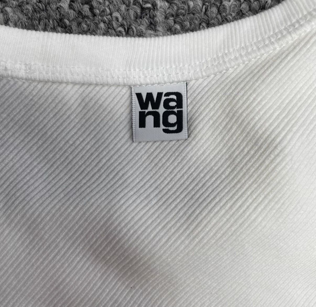 Alexander Wang Alexander Wang Cropped Crew Neck T-shirt White K12 Size S / US 4 / IT 40 - 4 Thumbnail