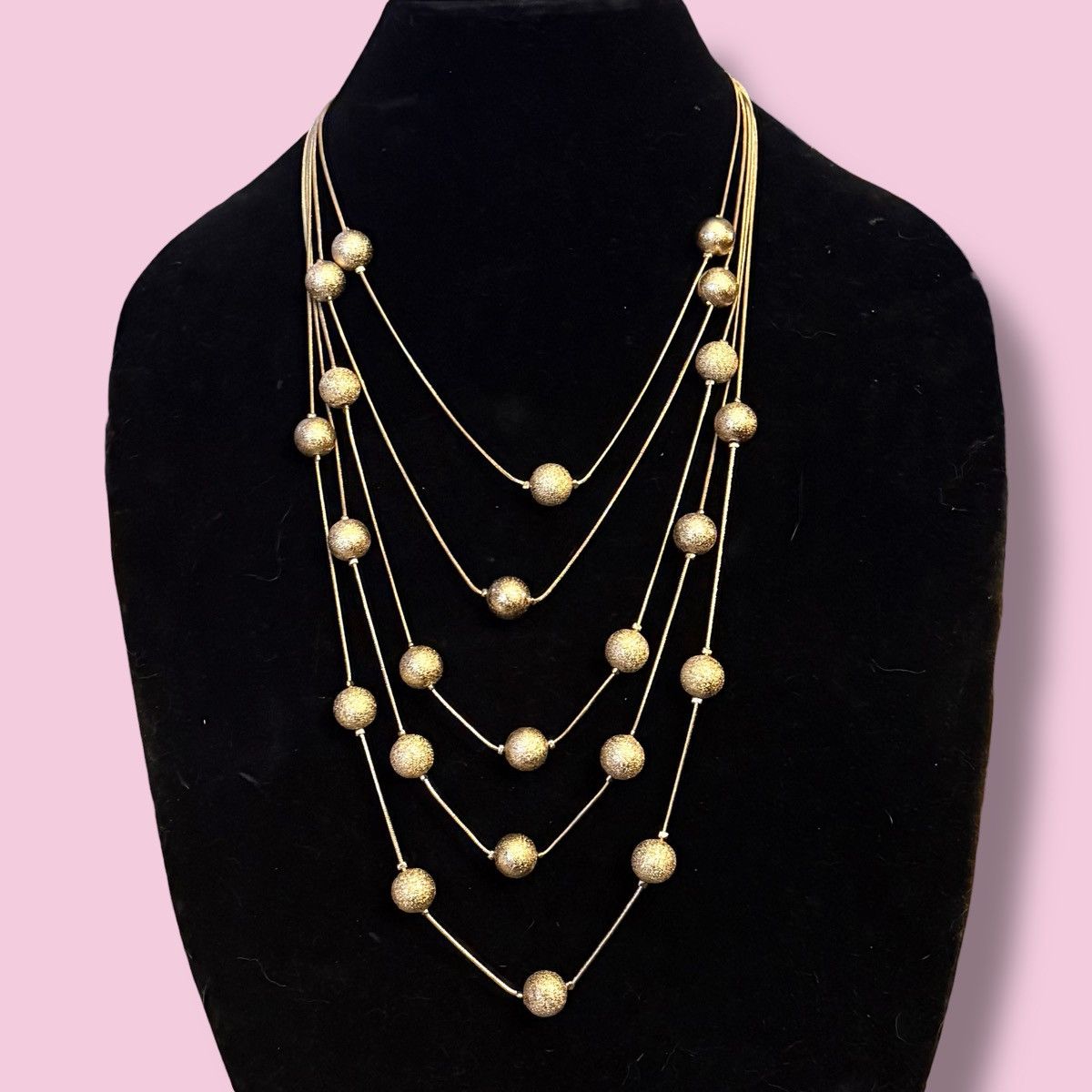 Other NY Collection gold layered station glitter bead necklace Size ONE SIZE - 1 Thumbnail