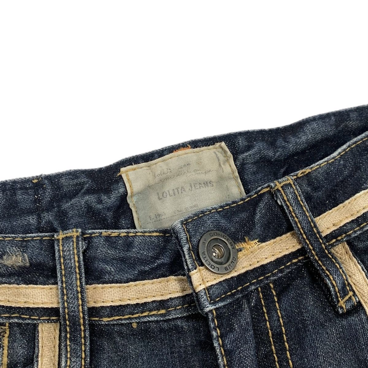 If Six Was Nine Lolita Distressed Denim Shorts Size 29" - 3 Thumbnail