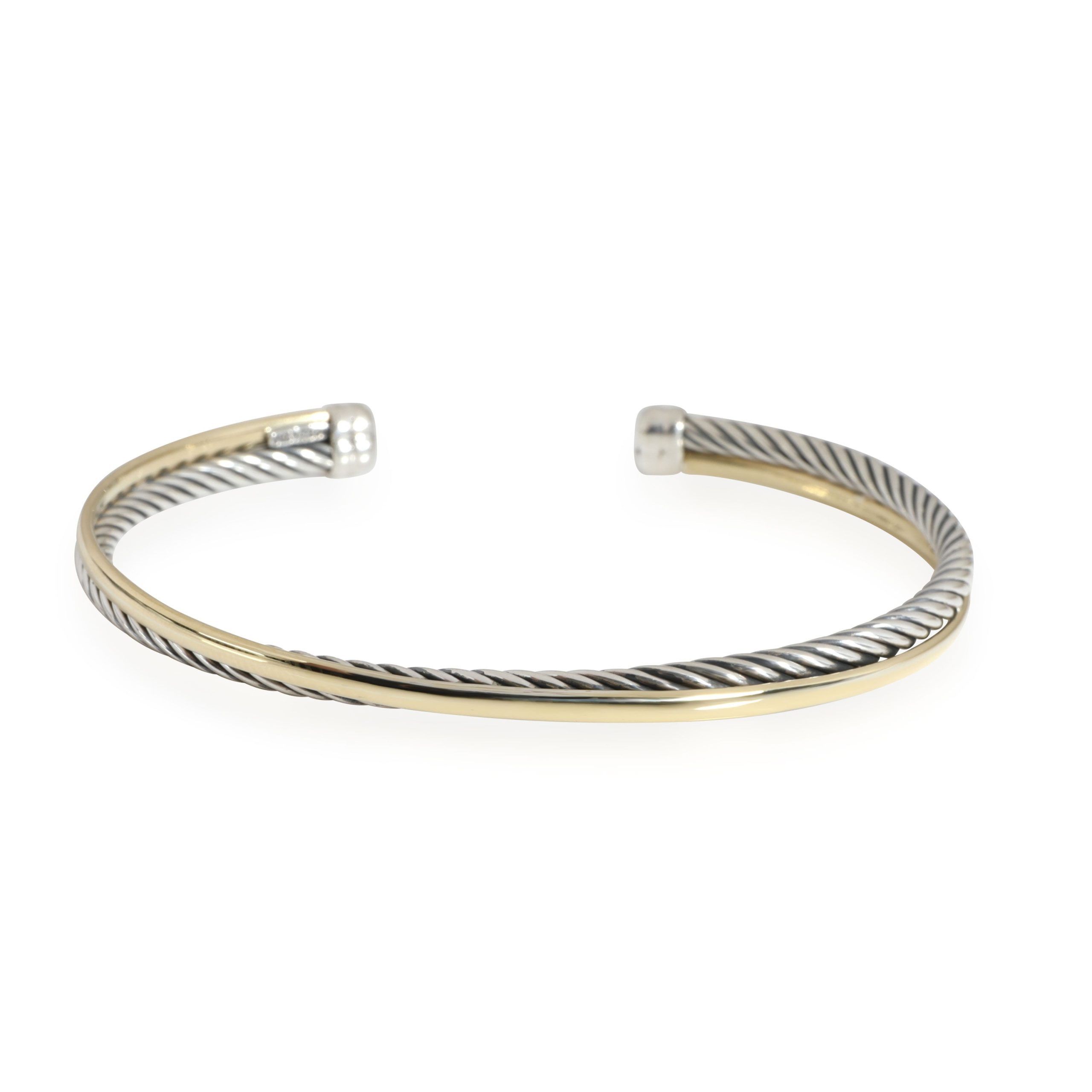David Yurman Crossover Cuff in 18K Yellow Gold/Sterling Silver