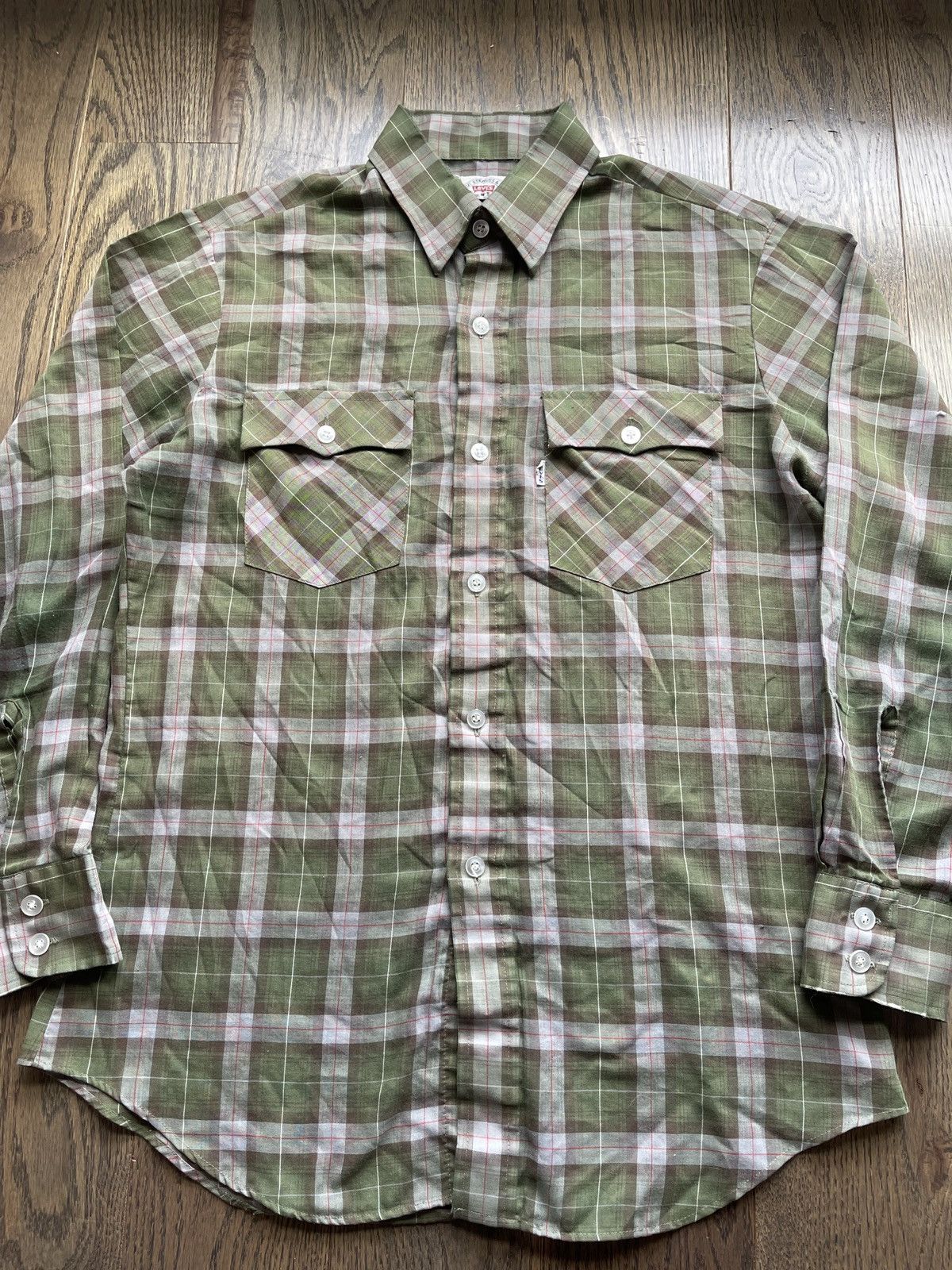 Levi's Vintage 70s Levis Plaid Flannel Size US M / EU 48-50 / 2 - 4 Thumbnail