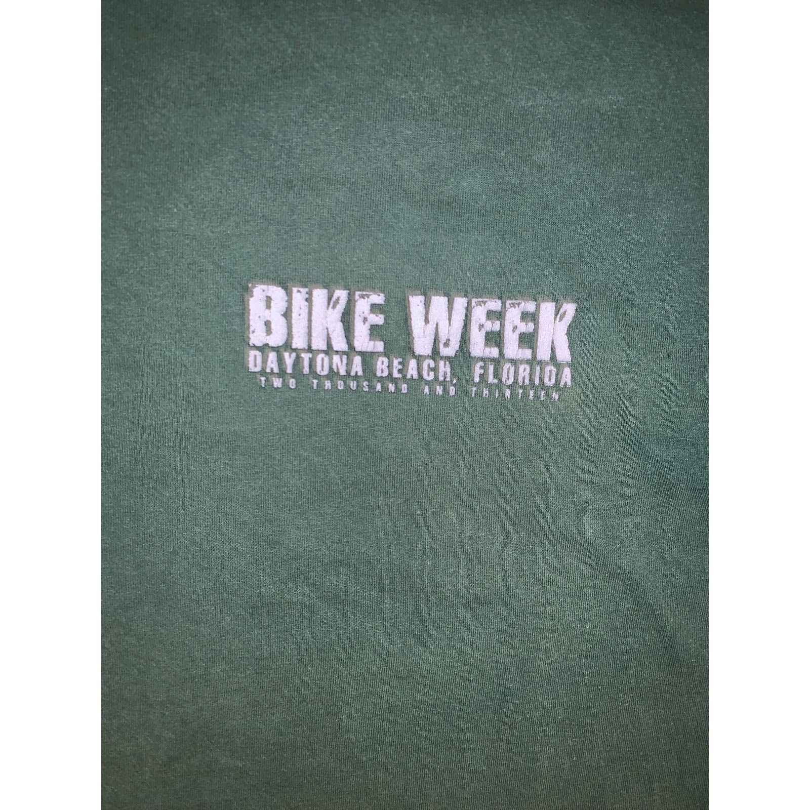 Jerzees Daytona Beach Bike Week Eagle T Shirt XL Green Sun Faded Size US XL / EU 56 / 4 - 3 Thumbnail