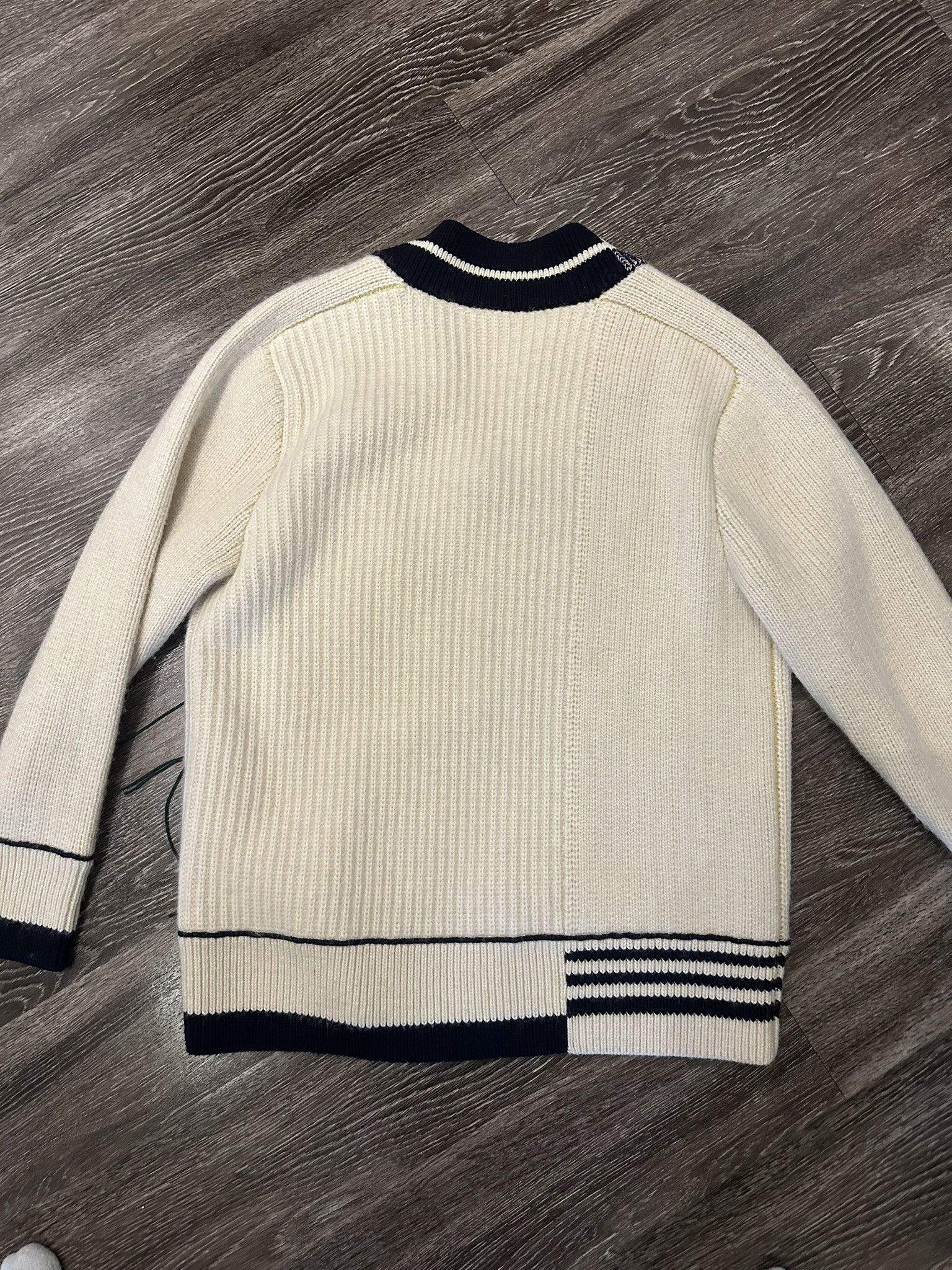 Lacoste Lacoste Runway FW19 - Asymmetrical Knit V-Neck Sweater  
