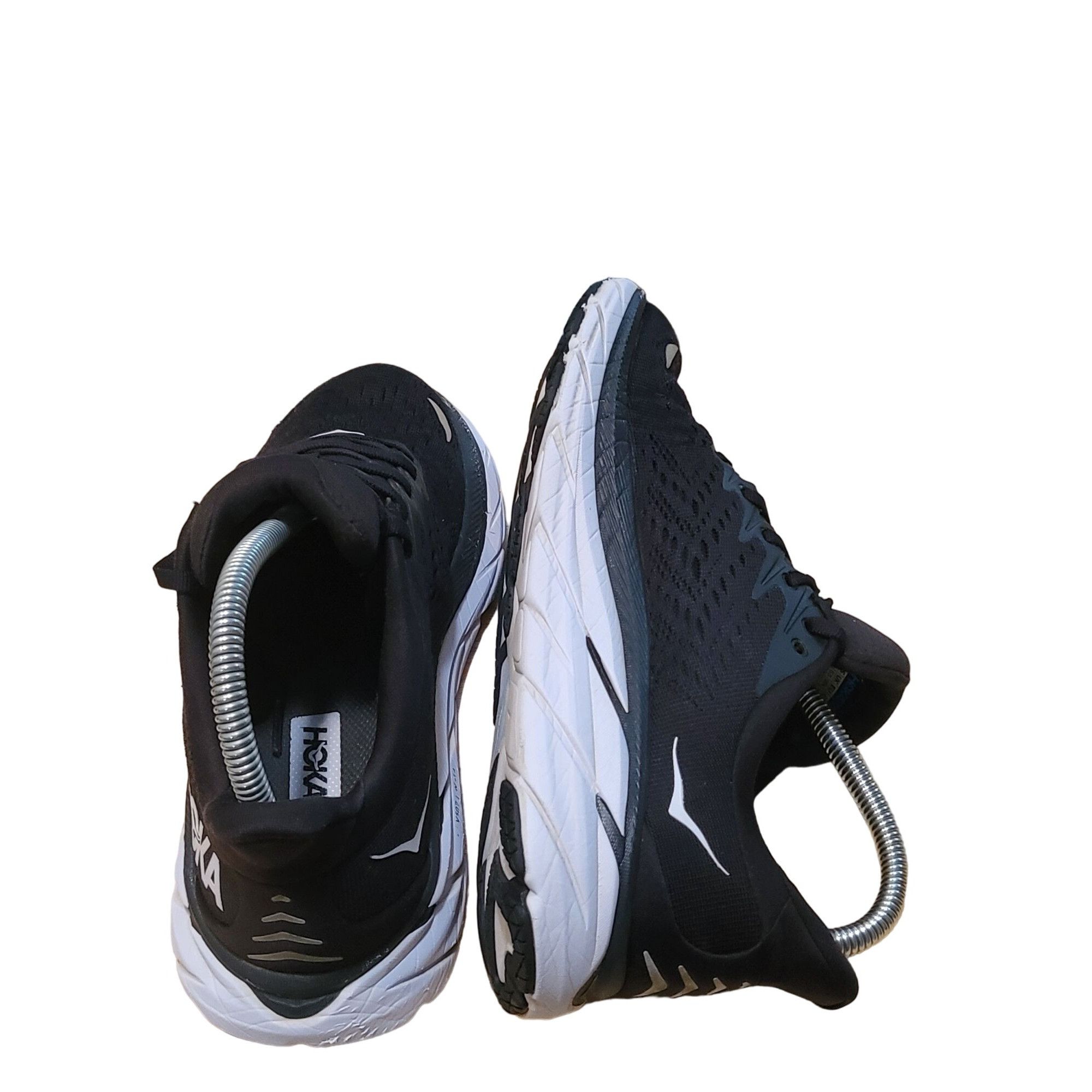 Hoka Hoka One One Clifton 8 Women Sz 7B Black Low Top Lace Up Ath Size US 7 / IT 37 - 6 Thumbnail