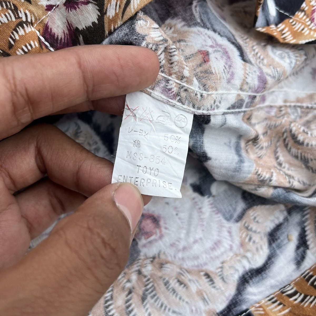 Sun Surf Sun Surf Tiger Toyo Enterprise Open Collar Hawaiian Shirt Size US L / EU 52-54 / 3 - 9 Thumbnail
