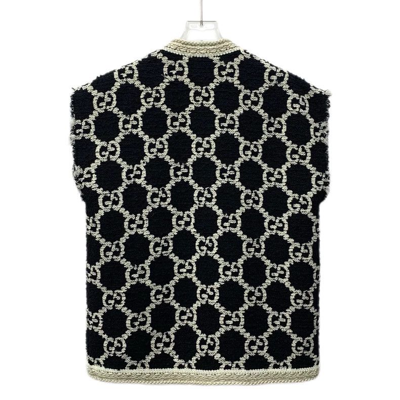 Gucci Gucci Black logo jacquard full-print cotton single-breasted Size XS / US 0-2 / IT 36-38 - 2 Thumbnail