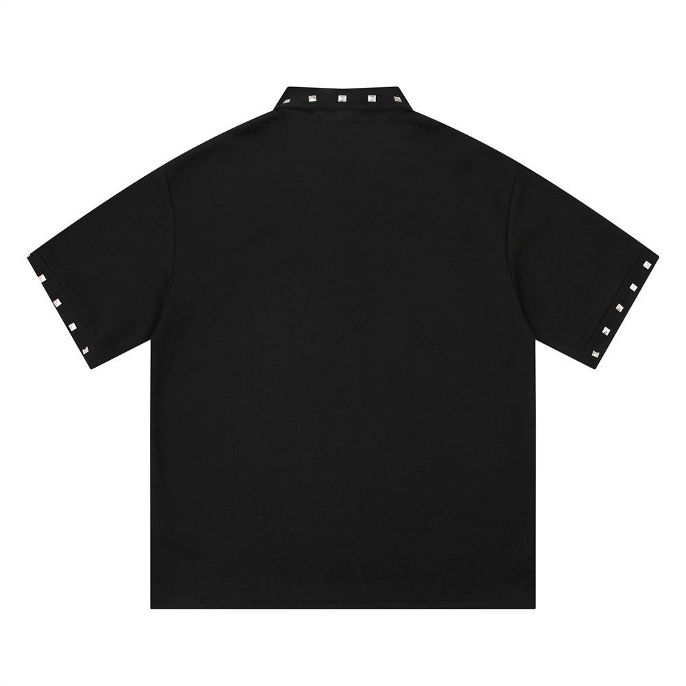 Japanese Brand Men's Loose-Fit Casual Polo Shirt with Face Print Size US M / EU 48-50 / 2 - 2 Thumbnail