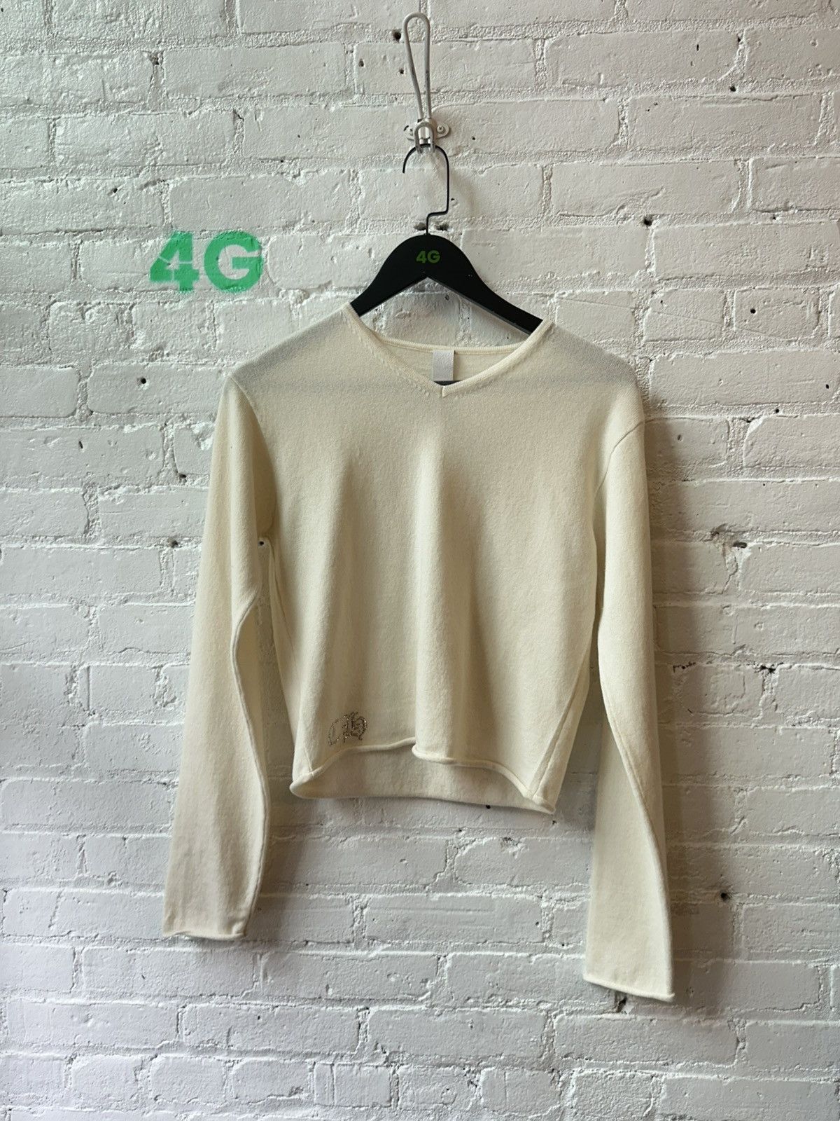 Chrome Hearts CHROME HEARTS CASHMERE STONED CROP TOP SZ S Size S / US 4 / IT 40 - 2 Thumbnail