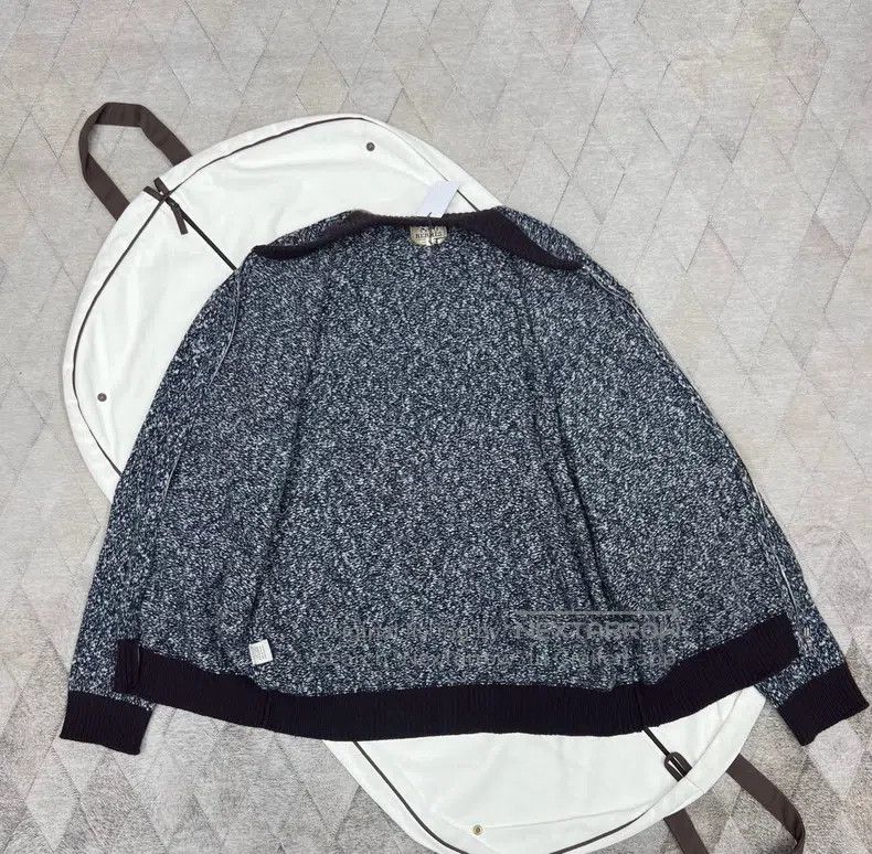 Hermes Hermes Heavyweight Cashmere Knit Baseball Jacket, 100% Cas Size US XL / EU 56 / 4 - 4 Thumbnail
