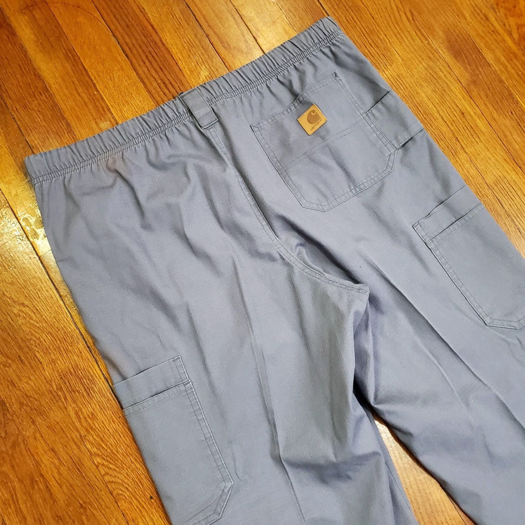 Carhartt Carhartt Cargo Pants Mens 39x29 Gray Elastic Waist Ripstop Workwear Relaxed Pants Regular L Gray Carhartt Logo Pockets Workwear Mens Size US 33 - 3 Thumbnail