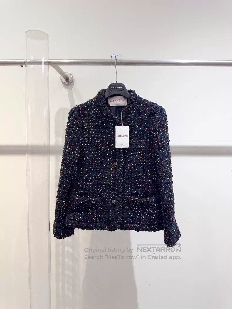 Valentino Valentino Heavy industry colored yarn woven jacket Size M / US 6-8 / IT 42-44 - 1 Thumbnail