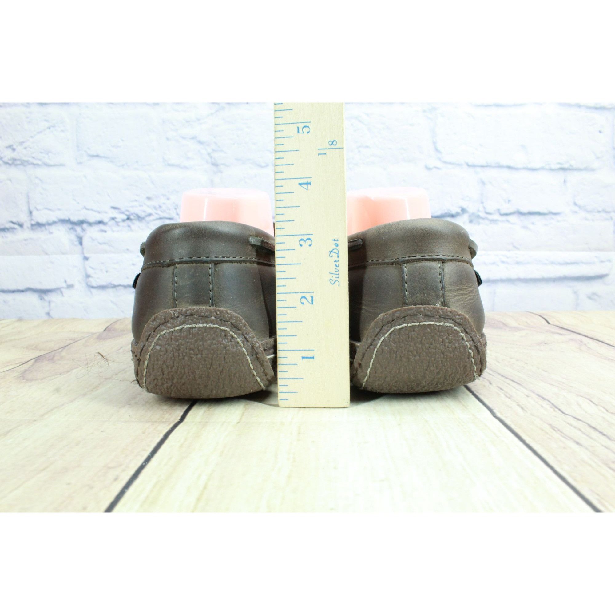 L.L. Bean × Leather LL Bean Leather Flannel Lined Handsewn Moccasin Slippers Size US 10 / EU 43 - 6 Thumbnail
